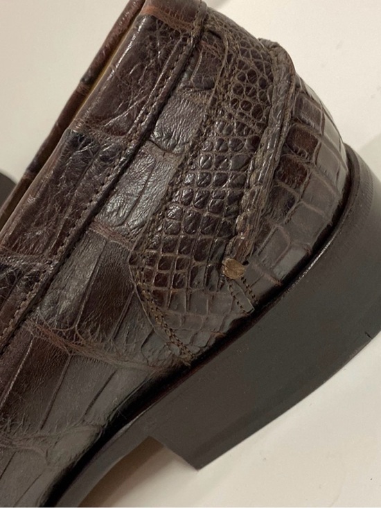 Caporicci 9318 brown genuine alligator made 100% Italy. ?? main image 11